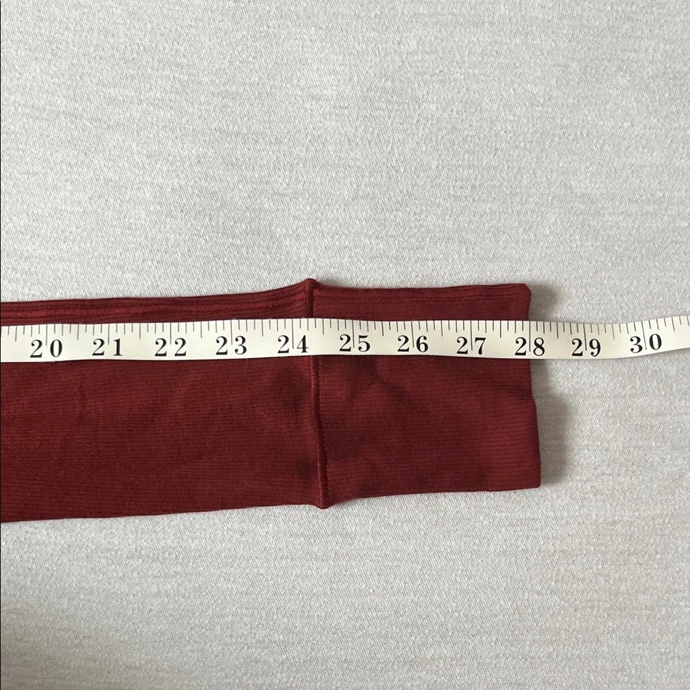 NWT, SKIMS Cotton Rib Leggings in Sangria, Lounge Pants Size S_10